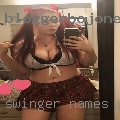 Swinger names girls